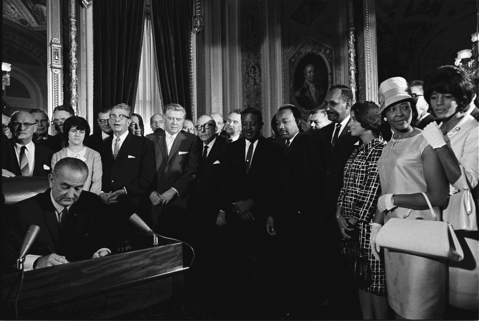 President Lyndon B. Johnson signs the Voting Rights Act of 1965. Photo by Yoichi Okamoto, LBJ Library/Wikimedia Commons
