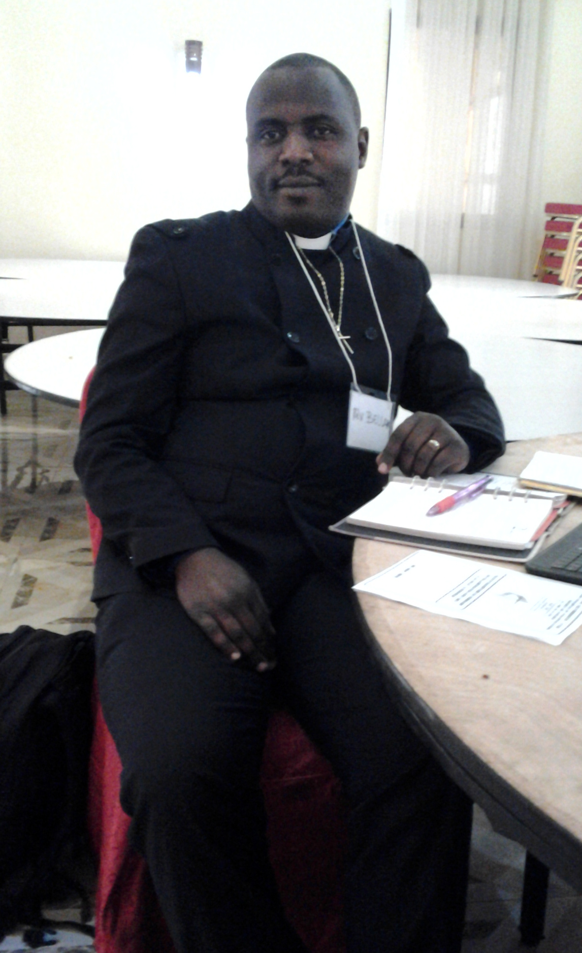 The Rev. Belard Kaole, senior pastor of Damaski  United Methodist church in the Samaria District located in  Lubumbashi, attends the seminar.  Kaole is a clergy member in the Southern Congo/Zambia Episcopal Area. Photo by Caleb Mbaz