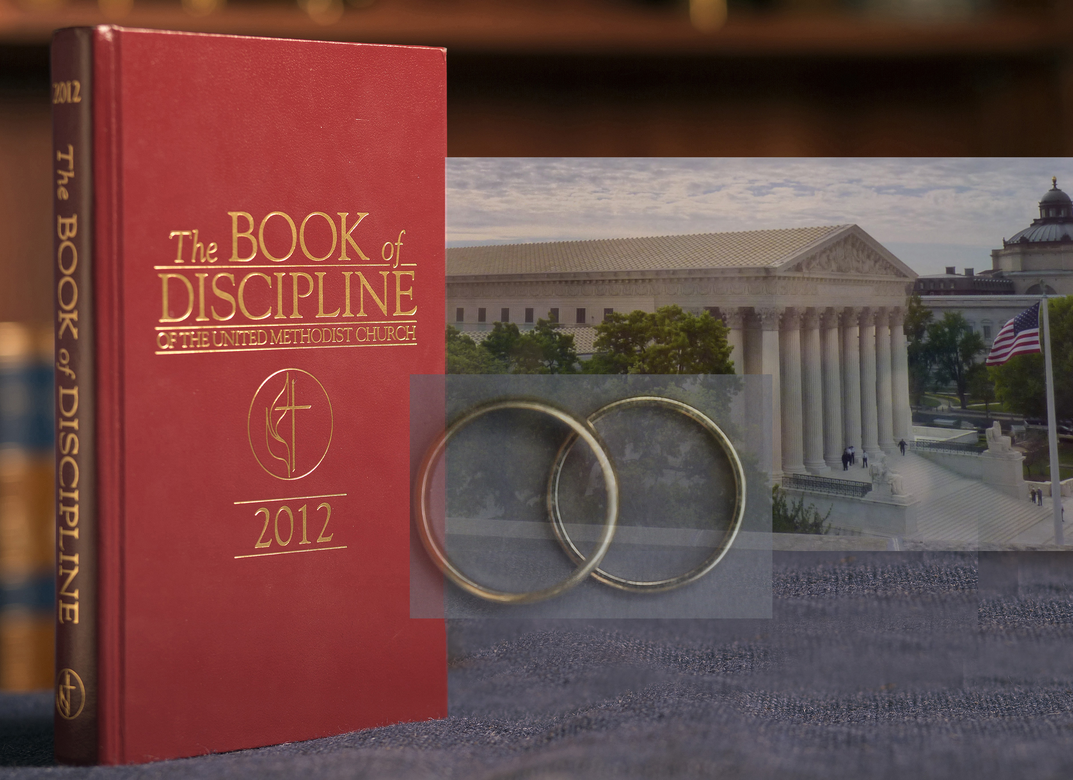 Surveys show United Methodist views on church teachings related to homosexuality before and after the U.S. Supreme Court made same-sex marriage the law of the land.  A UMNS photo illustration with photos by Mike DuBose, Kathleen Barry and Clayton Childers
