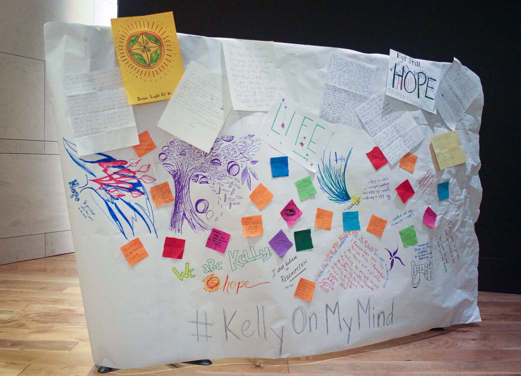 Students organized a wall of support for the community to write messages for Kelly Gissendaner who was executed Sept. 29.