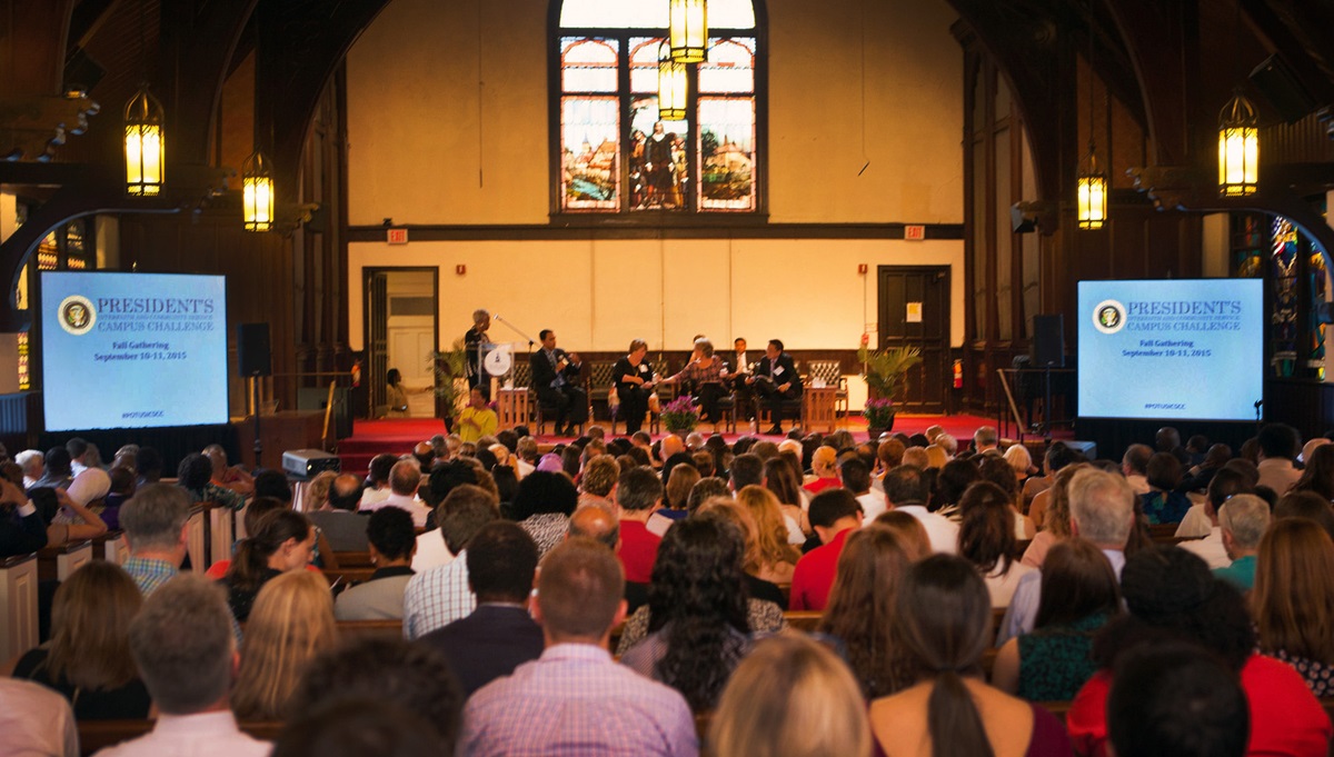 For the first time, the annual “President’s Interfaith and Community Service Campus Challenge” included international participants. The fifth challenge event was held Sept. 9-11 in Washington. Photo courtesy of U.S. Department of Education.