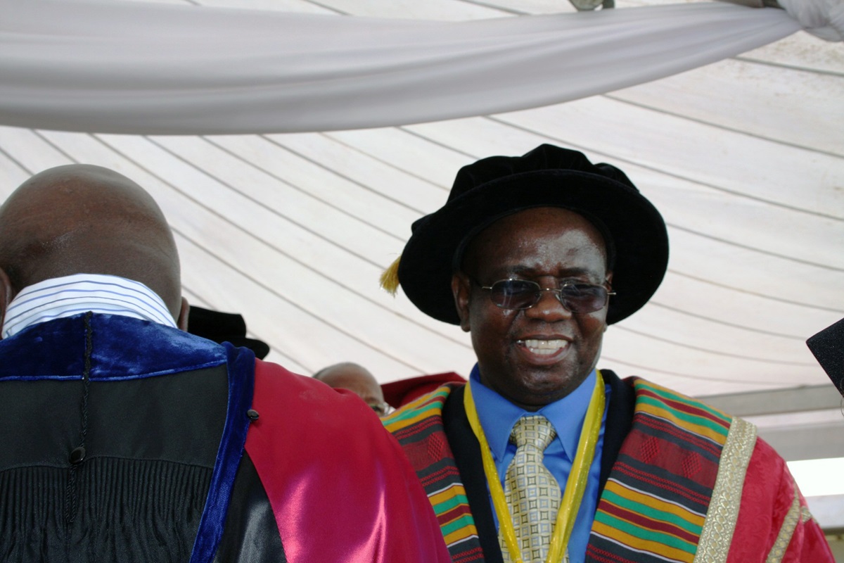 Munashe Furusa smiles after his installment as Africa University's fourth vice chancellor in March 2015.  File photo by Vicki Brown, UMNS