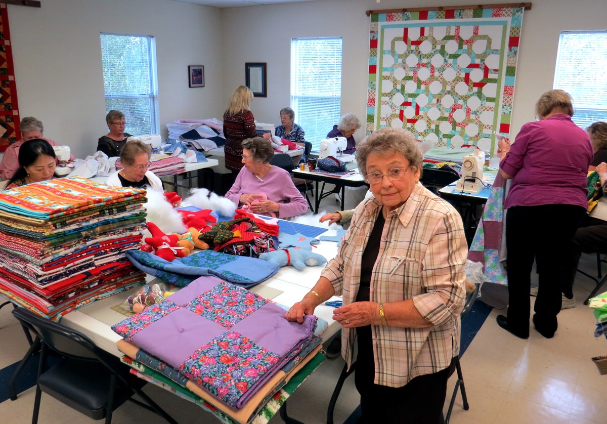 Esta Basye had a dream of a sewing ministry and made it come true by founding the Women’s Fellowship at Poetry United Methodist Church, in Poetry, Texas. UMNS photo by Sam Hodges