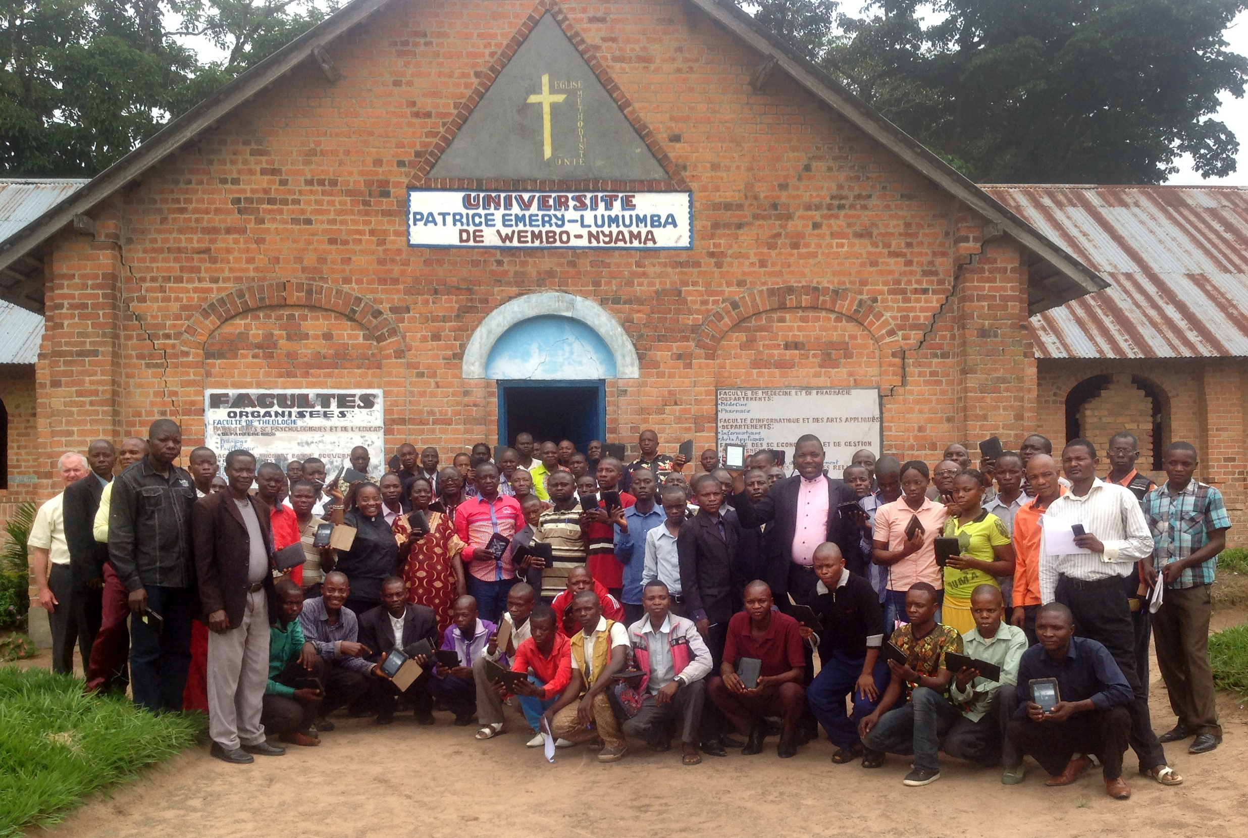 The E-reader Project at Patrice Emery Lumumba University in Wembo Nyama will provide resources for theological education for pastors-in-training in the heart of the Congo. Photo by Pierre Omadjela, UMNS
