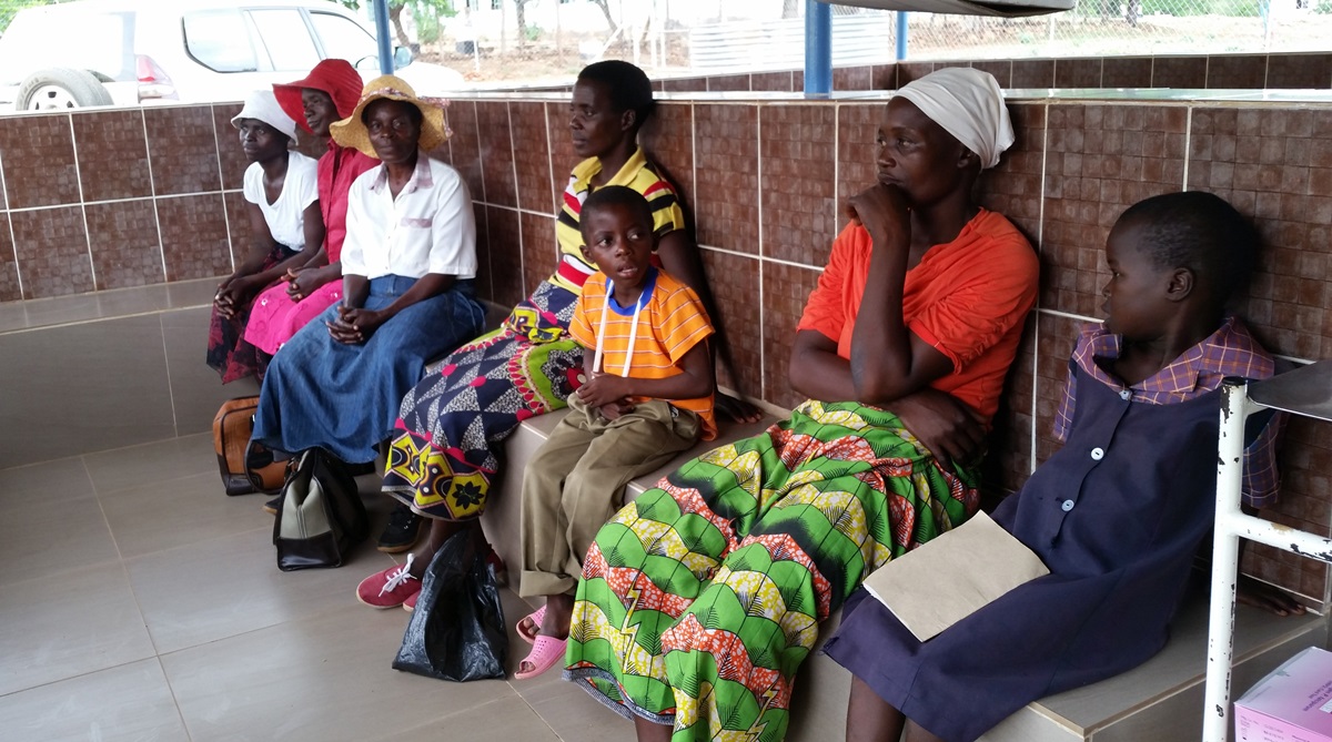 Patients wait in the sheltered outpatients bay at Nyahuku Clinic. Improvements at the satellite clinic of the United Methodist Nyadire Mission Hospital will help meet the demands of the 14 villages in the area. Photo by Eveline Chikwanah, UMNS 