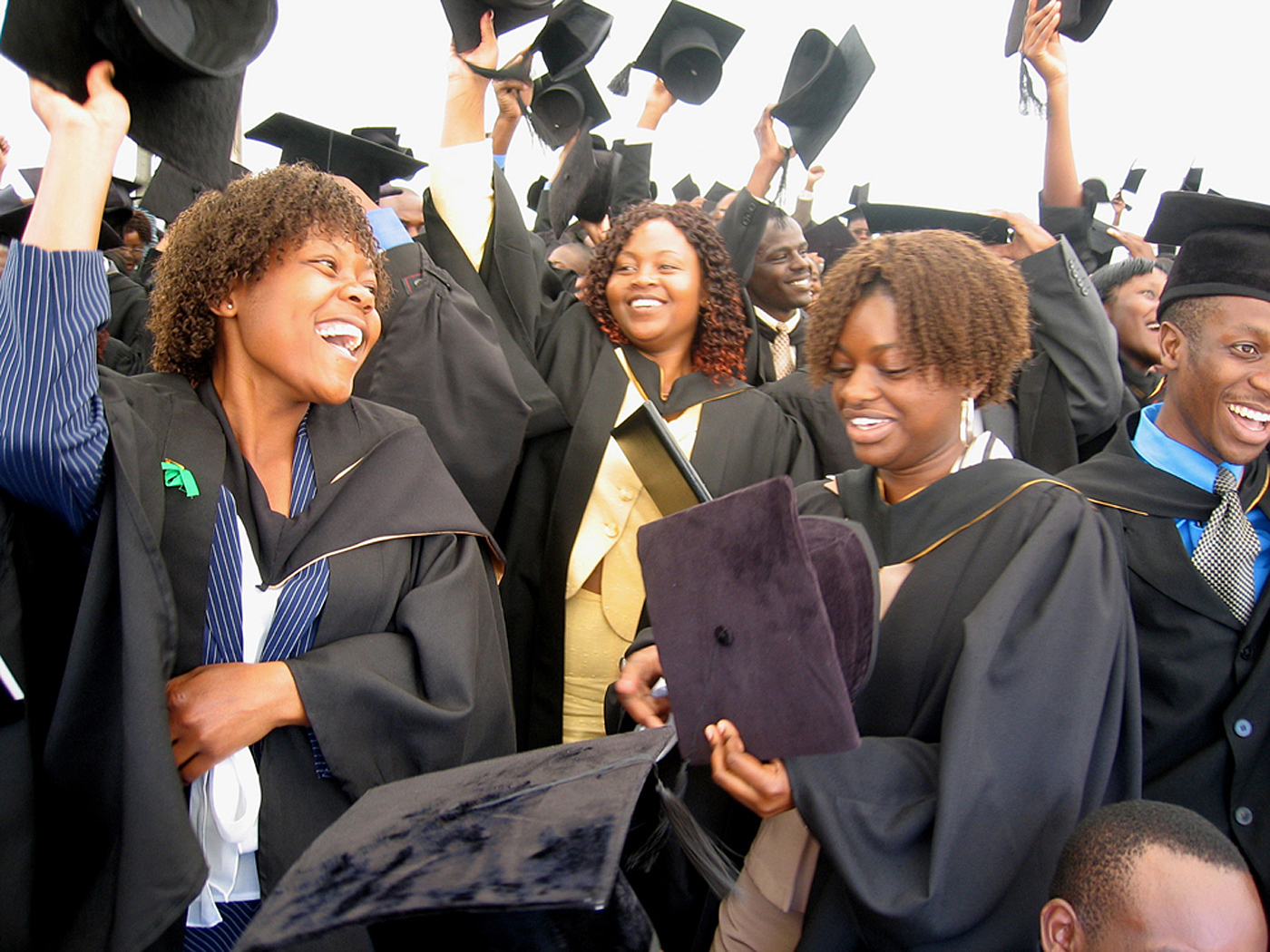 Africa University students celebrate their graduation in 2006. 