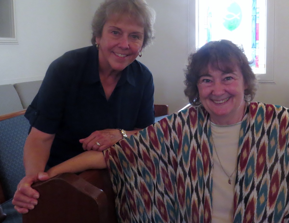 Beverly Carpenter (left) and Elaine Boze, a couple for 16 years, say they have been warmly welcomed at Aley United Methodist Church, in Seven Points, Texas. “They didn’t just accept us – they enfolded us,” Boze says. Photo by Sam Hodges, UMNS
