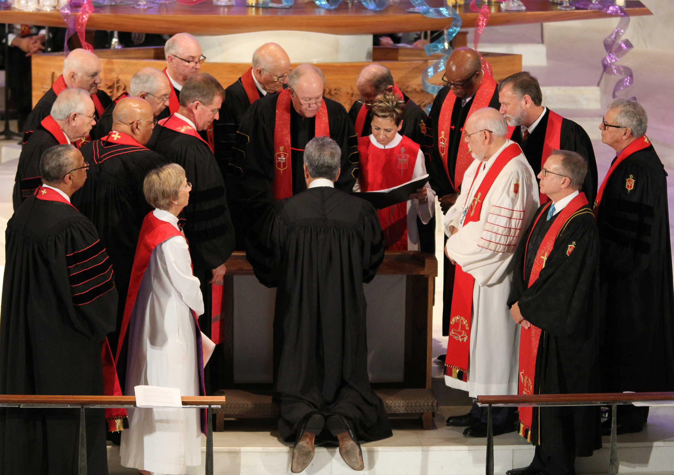 Bishop Ruben Saenz Jr. is consecrated July 16, 2016, as a new bishop in the South Central Jurisdiction during a ceremony at Wichita First United Methodist Church. Photo by Todd Seifert, Great Plains Conference.