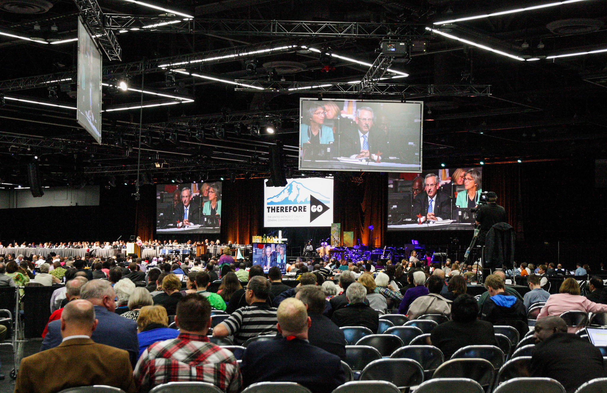 Delegates and visitors listen to debate on petitions May 19 at the 2016 United Methodist General Conference in Portland, Ore. A new group hopes to influence a new commission authorized by General Conference. Photo by Maile Bradfield, UMNS