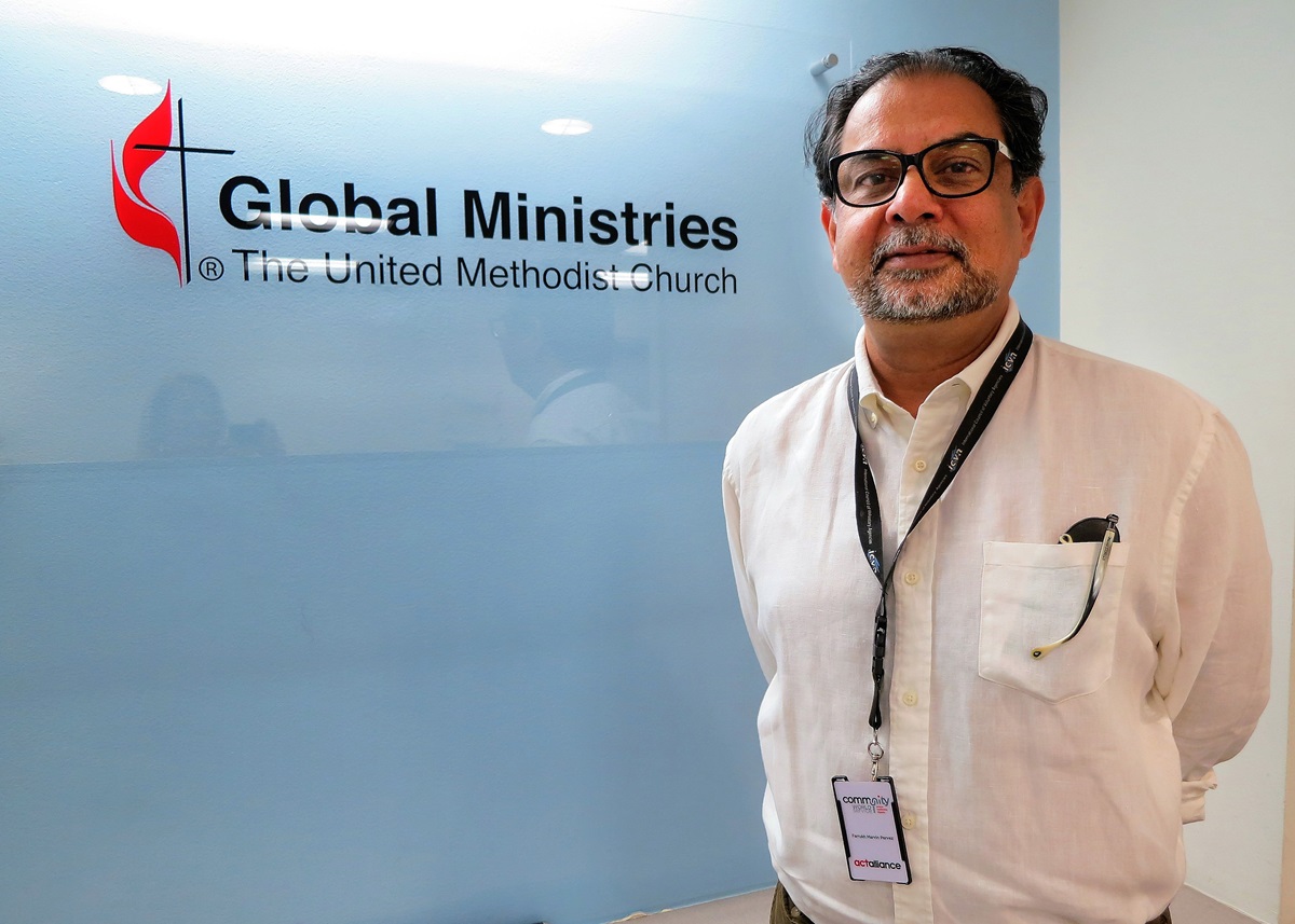Marvin Parvez, a regional representative in Islamabad, Pakistan, for Community World Service Asia, visited partner agency offices in New York and Washington in August before heading to Houston for the World Methodist Conference. Photo by Linda Bloom, UMNS

