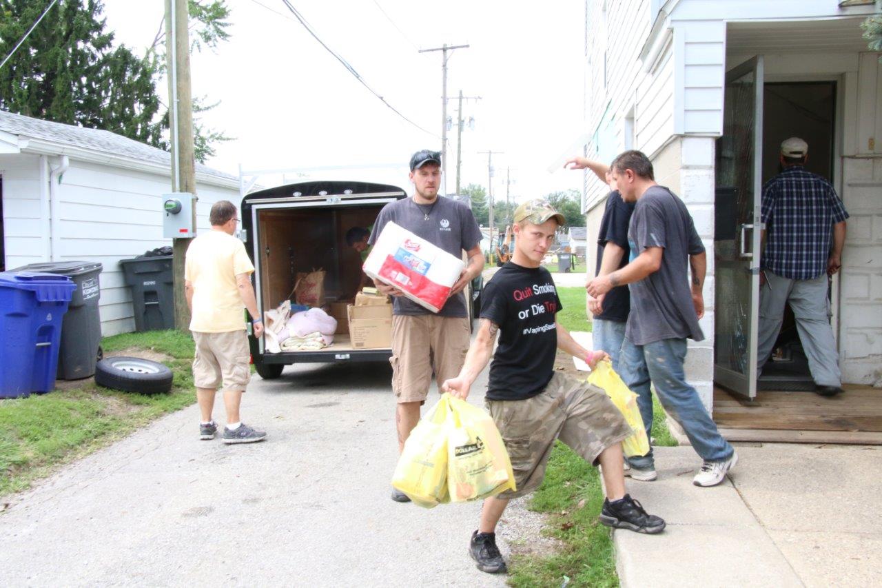 Volunteers and workers in Kokomo, Ind. unload donations and supplies to assist those in need after a tornado struck the city. You can help those affected by natural disasters by supporting the United Methodist Committee on Relief (UMCOR). Photo by Skyler Nimmons.