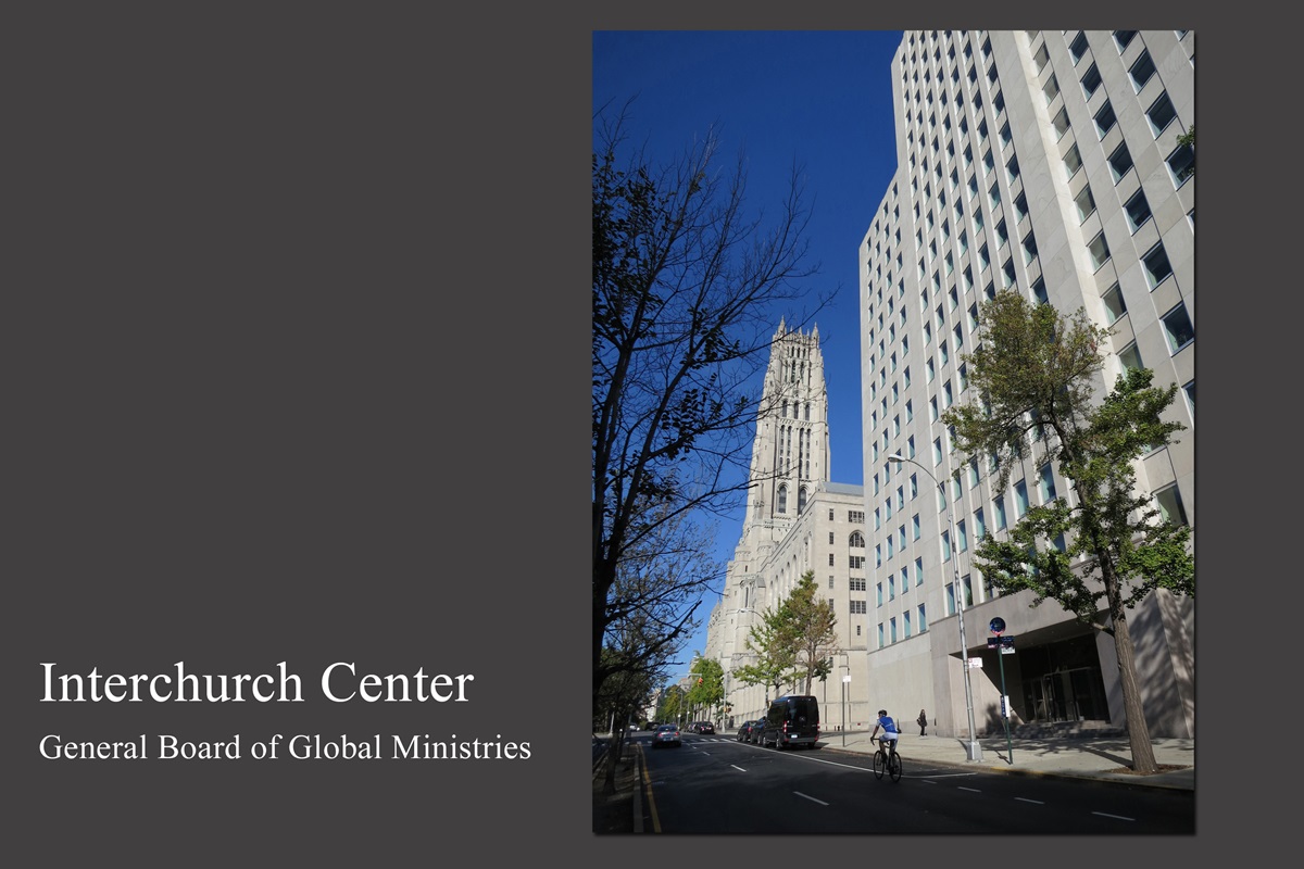 The Interchurch Center, just south of Riverside Church in New York, has been home to the United Methodist Board of Global Ministries since 1959. The mission agency will complete the relocation of its U.S. headquarters to Atlanta by Nov. 1. 2014 file photo by Linda Bloom, UMNS.