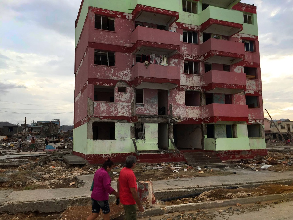 An empty building still stands amid rubble in Baracoa, Cuba. Methodist Bishop Ricardo Pereira Diaz helped bring emergency supplies for those affected by Hurricane Matthew. Bishop Ricardo Pereira Diaz.