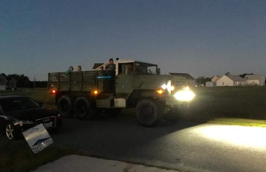 The Rev. Bruce Willis, McBride United Methodist Church, loaded up a six-wheel drive military vehicle and drove into flood waters to deliver water and food and prayers to trapped residents.