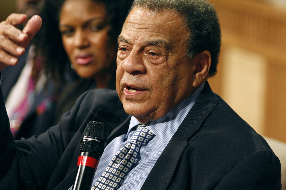 Civil rights leader Andrew Young gives the closing remarks during the national Prison Summit on Mass Incarceration sponsored by the United Methodist Strengthening the Black Church for the 21st Century at Concord Church of Dallas. Young has served as a member of Congress, mayor of Atlanta and U.S. ambassador to the United Nations. Photo by Kathy L. Gilbert, UMNS.