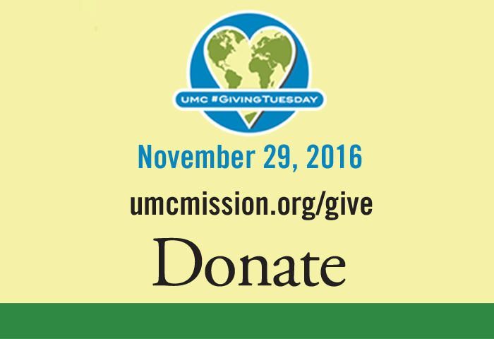 The United Methodist Board of Global Ministries encourages giving to the denomination’s Advance designated-giving projects on #GivingTuesday. Logo courtesy of the General Board of Global Ministries 