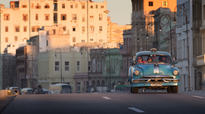 A 1950s Pontiac earns its daily keep as a taxi in Havana nearly 60 years after the U.S. imposed an economic embargo on Cuba. Photo by Mike DuBose, UMNS.