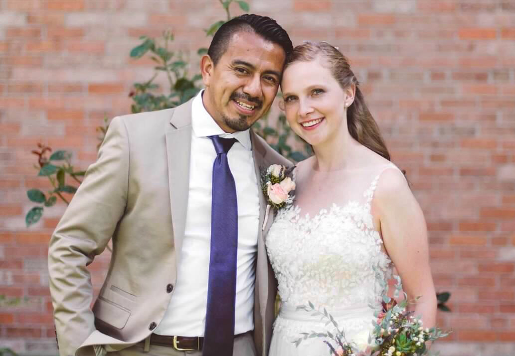 The Rev. Orlando and Emily Gallardo were married on July 16, 2016. He is a recipient of a Deferred Action for Childhood Arrivals and is concerned he may be deported if changes are made to that program by the Trump Administration.
