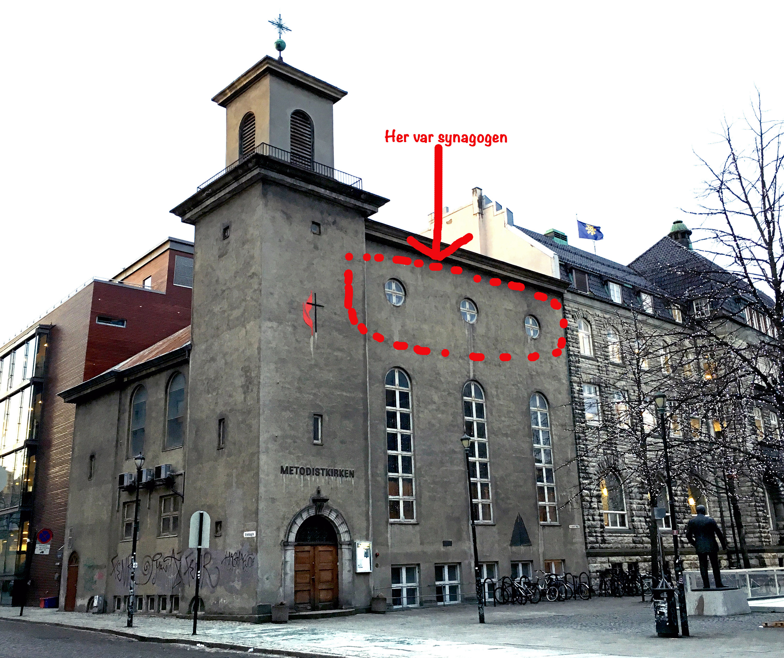 During World War II and the German occupation of Norway, Trondheim Methodist Church’s loft was used as a secret synagogue for the local Jewish community. The church’s pastor and lay leader made the decision at great personal risk. Photo courtesy of Ole-Einar Andersen.