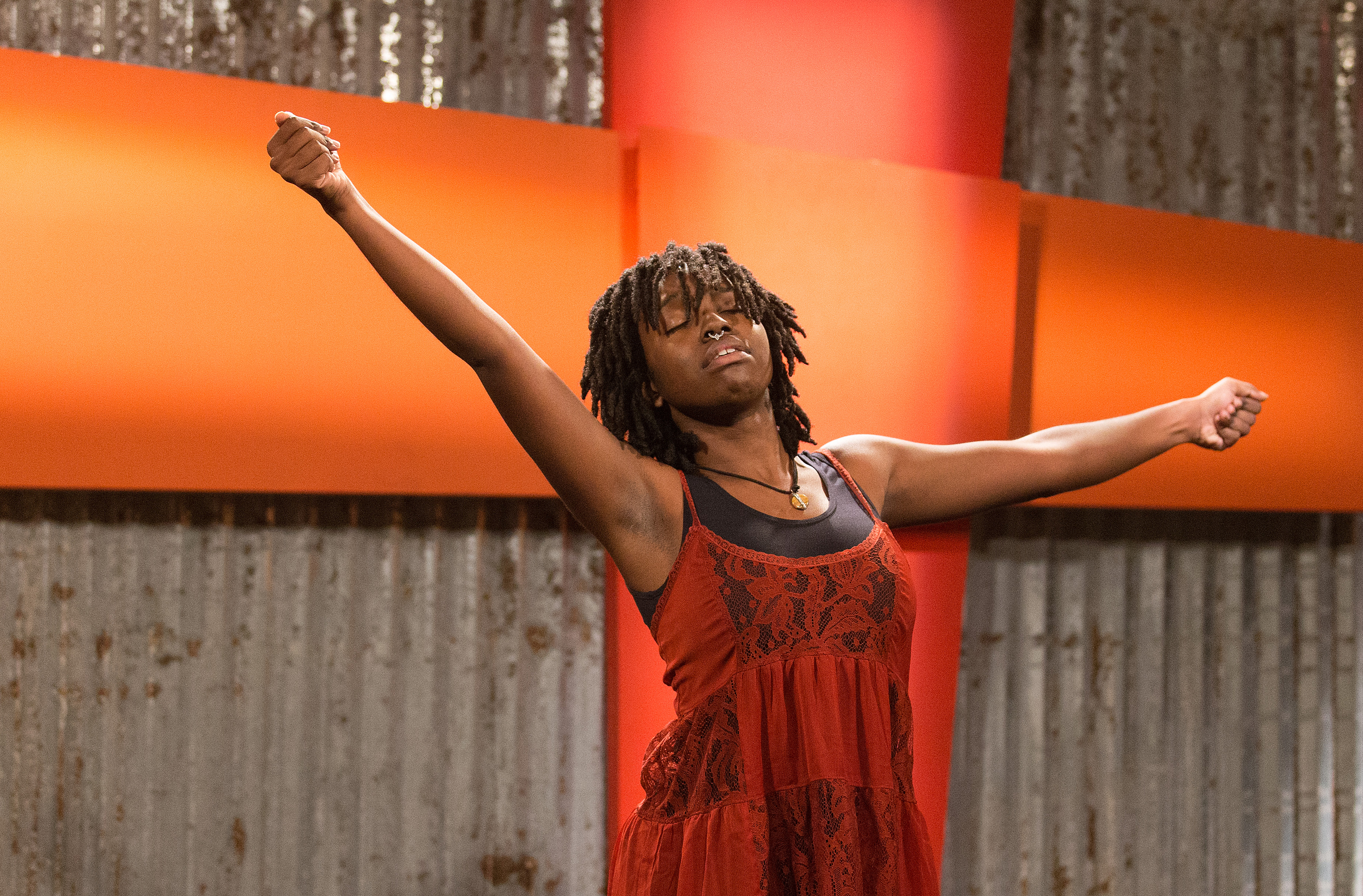 Nia Shand, 23, is among young United Methodists giving voice to their struggles and hopes for the church in the General Commission on Religion and Race’s Vital Conversations series, taped at United Methodist Communications in Nashville, Tenn. Photo by Mike DuBose, UMNS.