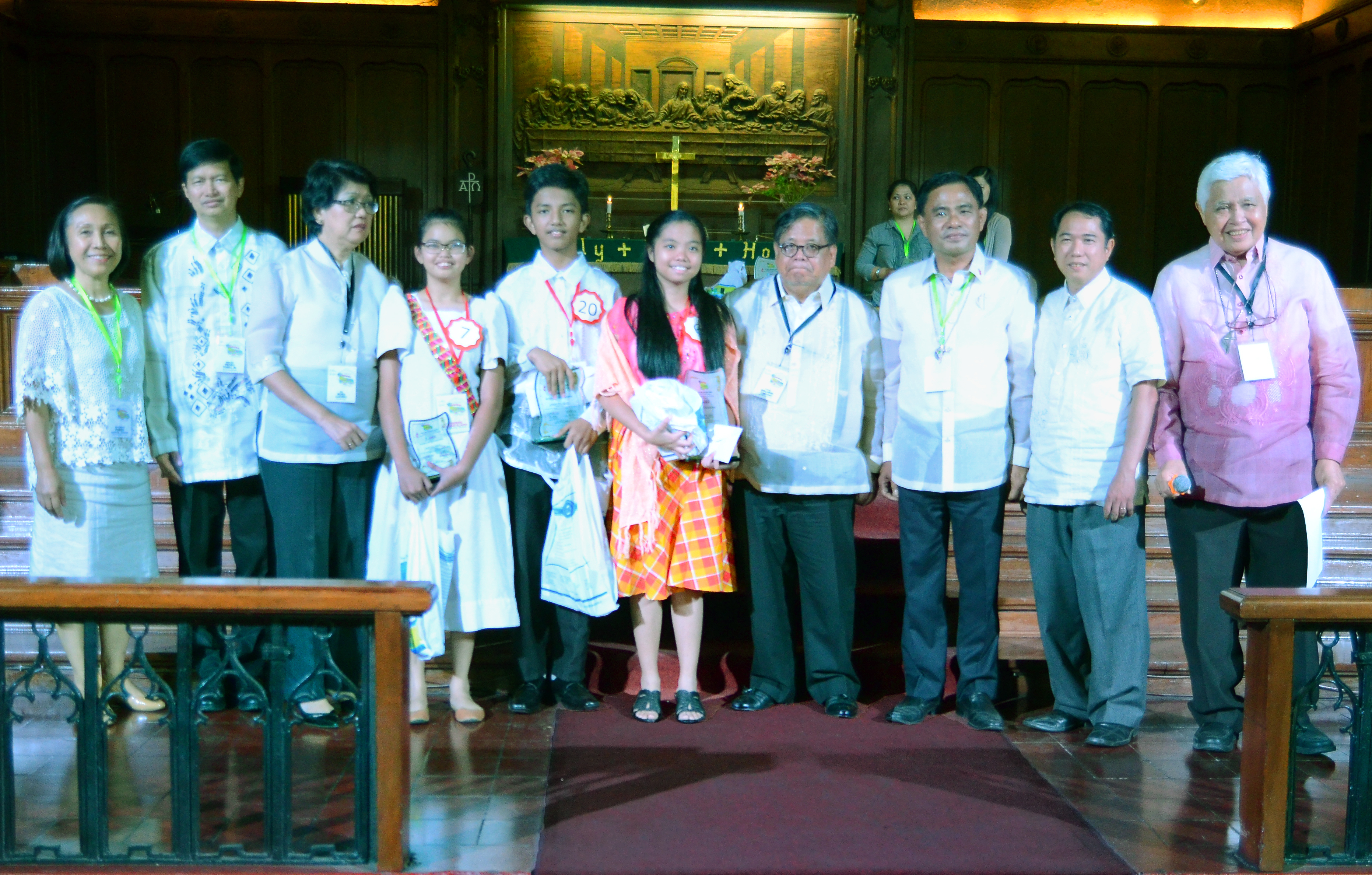 In the junior division of the 10th National Bible Quiz, the top three winners were Bridget Hilary S. Cruz, Philippines Conference, first place; Khyle Kidron Salitico, Bulacan Philippines Conference, second place; and Catherine Eladio, Northwest Mindanao Philippines Conference, third place. The biennial event reflects 20 years of fruitful partnership between The United Methodist Church and the Philippine Bible Society. 