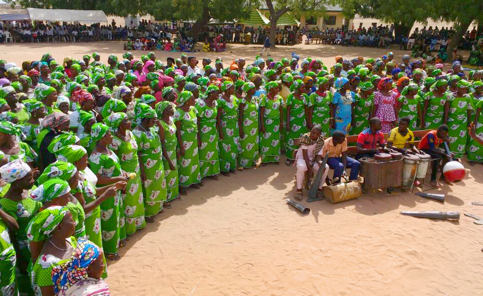 United Methodist Women offer songs during the March 19 inauguration of the new North East Nigeria Annual Conference. Photo by Richard Fidelis, Central Nigeria Conference.