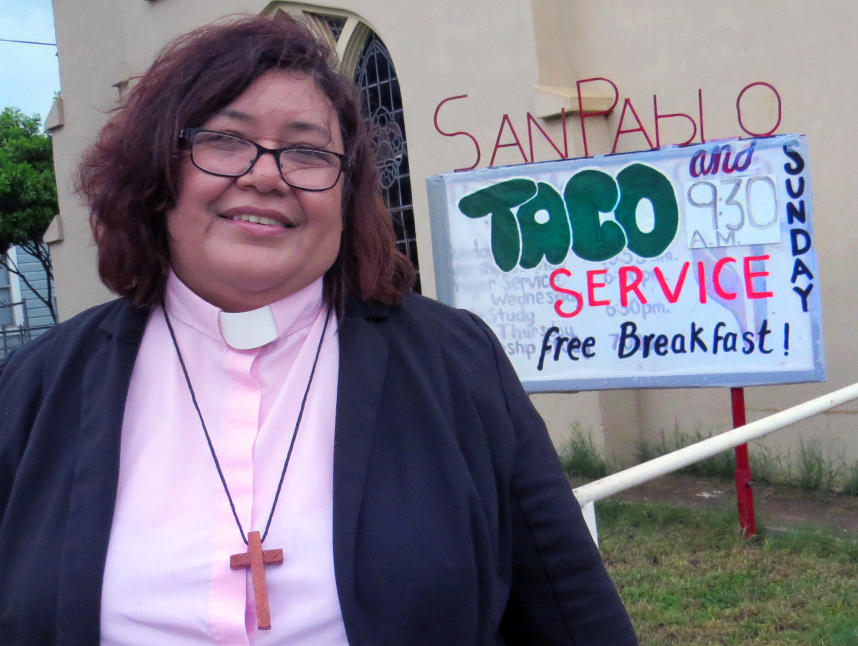 The Rev. Liliana Padilla decided a Taco Service at San Pablo United Methodist Church, in Pearsall, Texas, would reach new people. Padilla, pastor of the historic Hispanic church, cooks the tacos herself. 