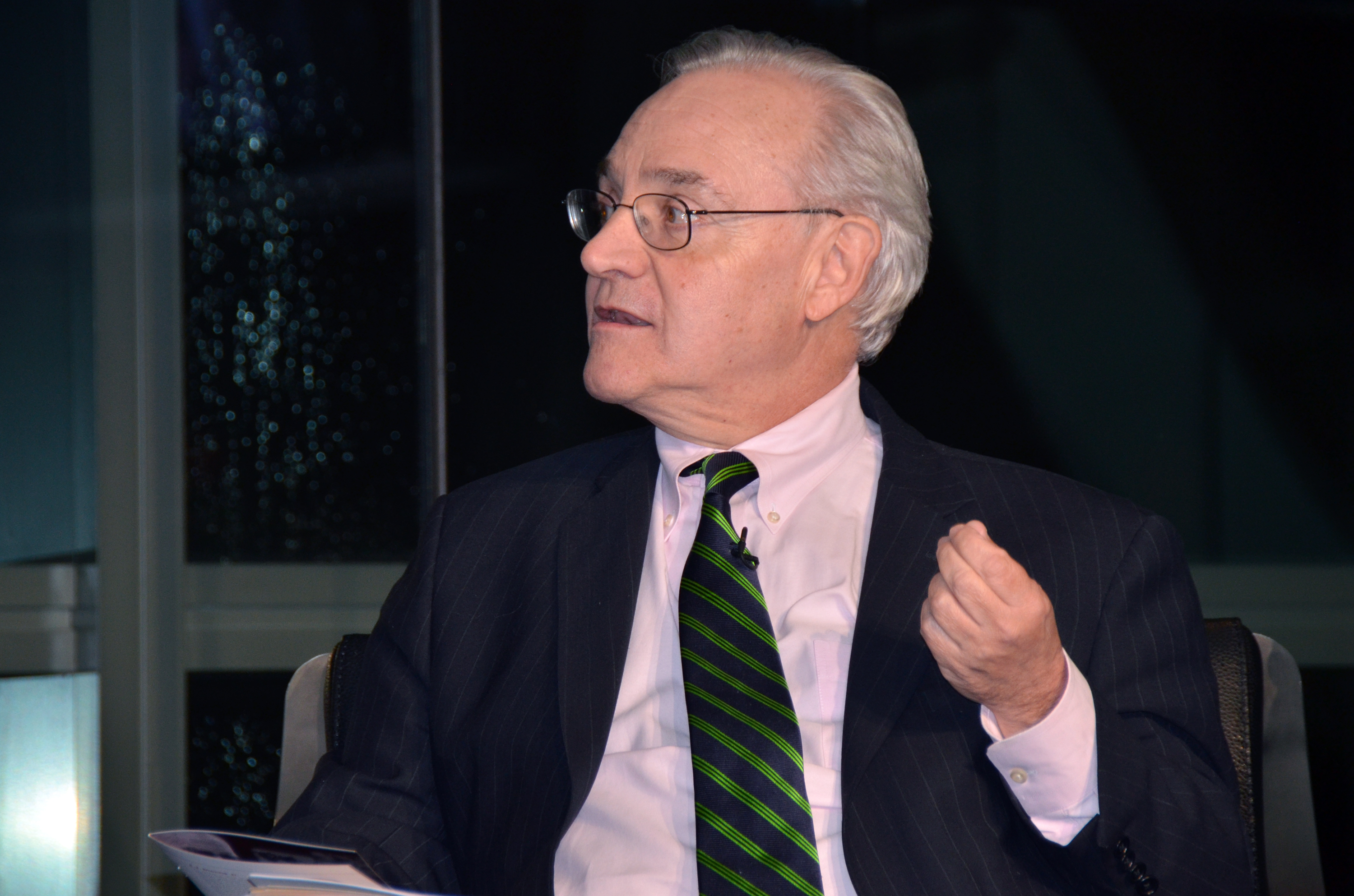E.J. Dionne, syndicated columnist for the Washington Post, was part of a panel discussion on the film, “An American Conscience: The Reinhold Niebuhr Story.” Dionne said one of the things that surprised him about Niebuhr was the amount of time he spent on the FBI’s Communist watch list. Photo by Erik Alsgaard, UMNS.