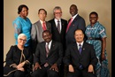 judicial-council-2016-2020-barry-3000 Members of the 2016-2020 Judicial Council. (From left) Front row: Deanell Reece Tacha, N. Oswald Tweh Sr., the Rev. Luan-Vu Tran. Back row: Lydia Romão Gulele, Ruben T. Reyes, the Rev. Øyvind Helliesen, the Rev. Dennis Blackwell, and the Rev. J. Kabamba Kiboko. (Not pictured, Beth Capen)  Photo by Kathleen Barry, United Methodist Communications