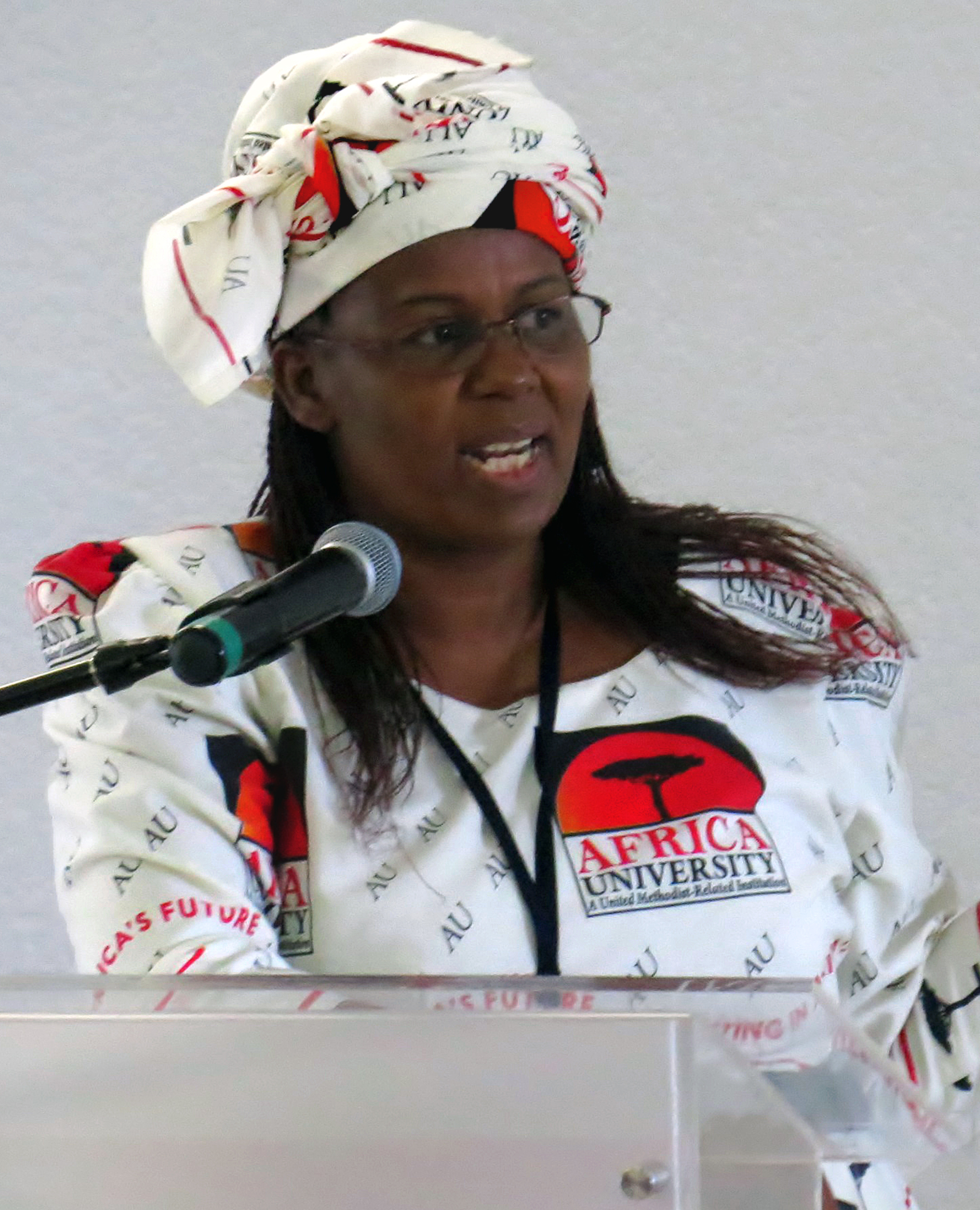 Zanele Furusa of Africa University speaks during a May 30 panel on environmental education at the International Association of Methodist-related Schools, Colleges and Universities conference in Puebla, Mexico. Photo by Sam Hodges, UMNS.