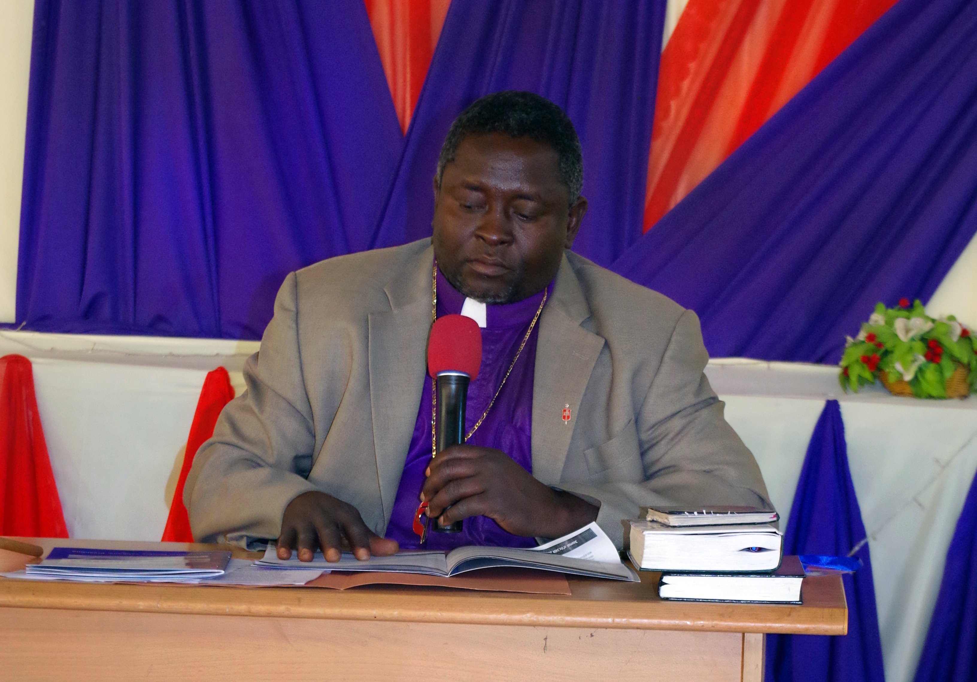 Nigerian Bishop John Wesley Yohanna said the country is likely to get one of the five bishops The United Methodist Church plans to add in Africa after 2020. Yohanna spoke to the issue at the inauguration service for Nigeria’s new North East Conference. Photo by the Rev. Ande I. Emmanuel, UMNS.