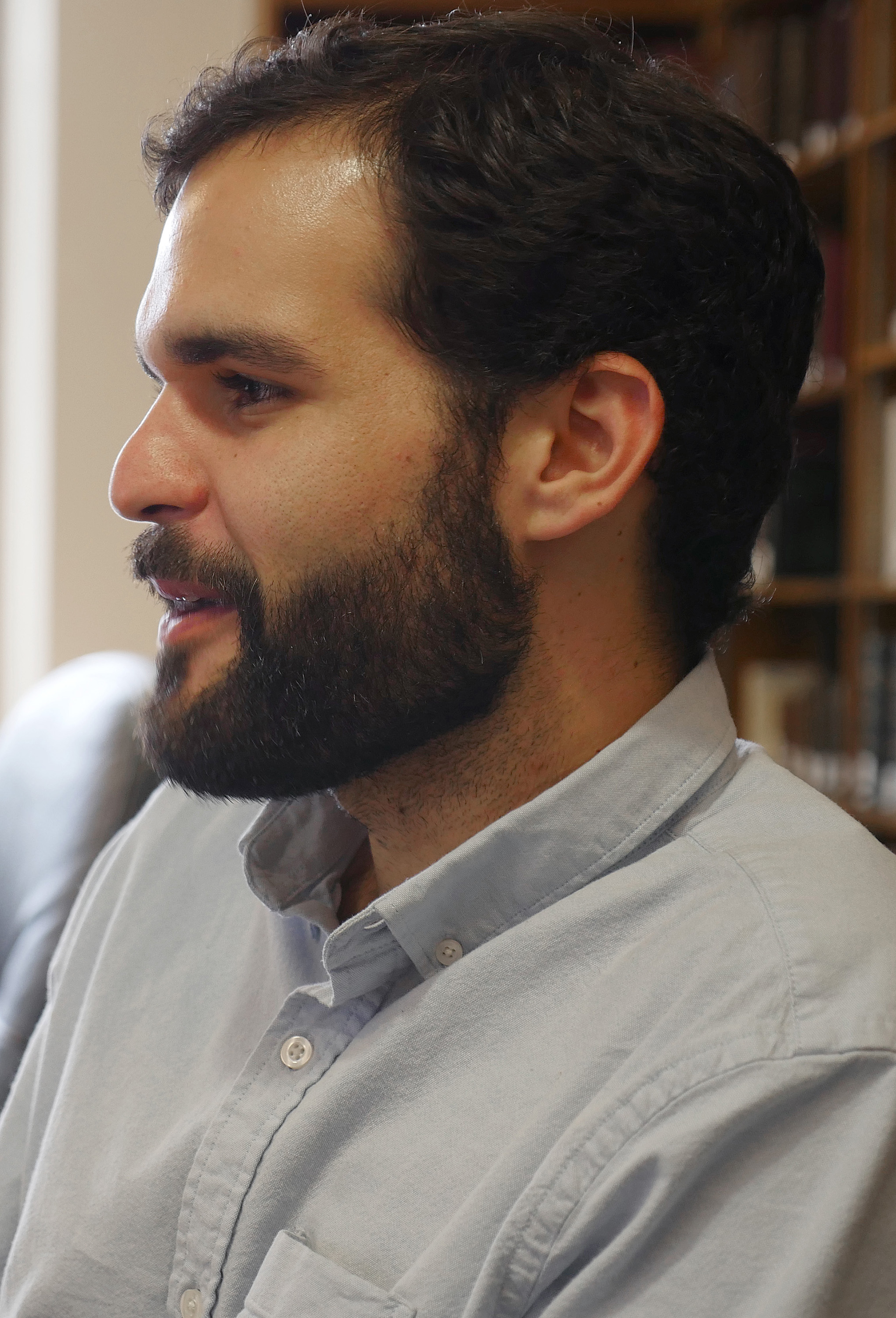 Adam Perez, a second-year doctoral student at Duke Divinity School, serving as interim music worship leader at All Saints United Methodist Church in Morrisville, N.C. Photo by Kathy L. Gilbert, UMNS.