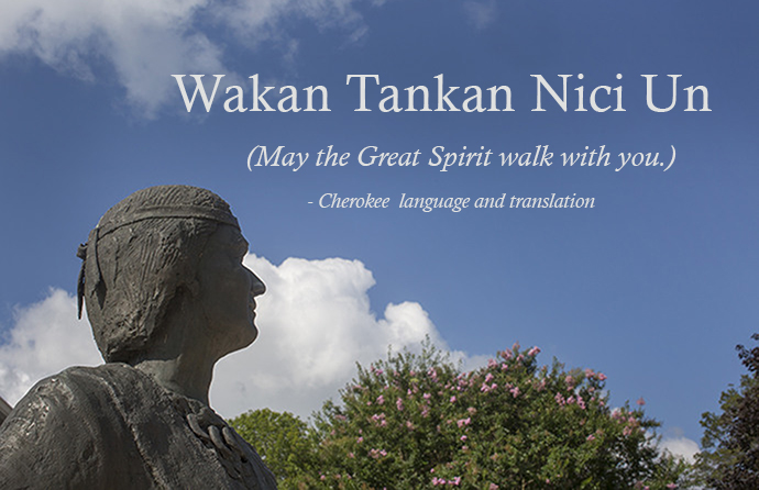 A sculpture of Chief Junaluska, leader of the Eastern Band of Cherokee Indians in western North Carolina, is featured at Lake Junaluska Conference and Retreat Center. Photo by Kathleen Barry, UMNS.