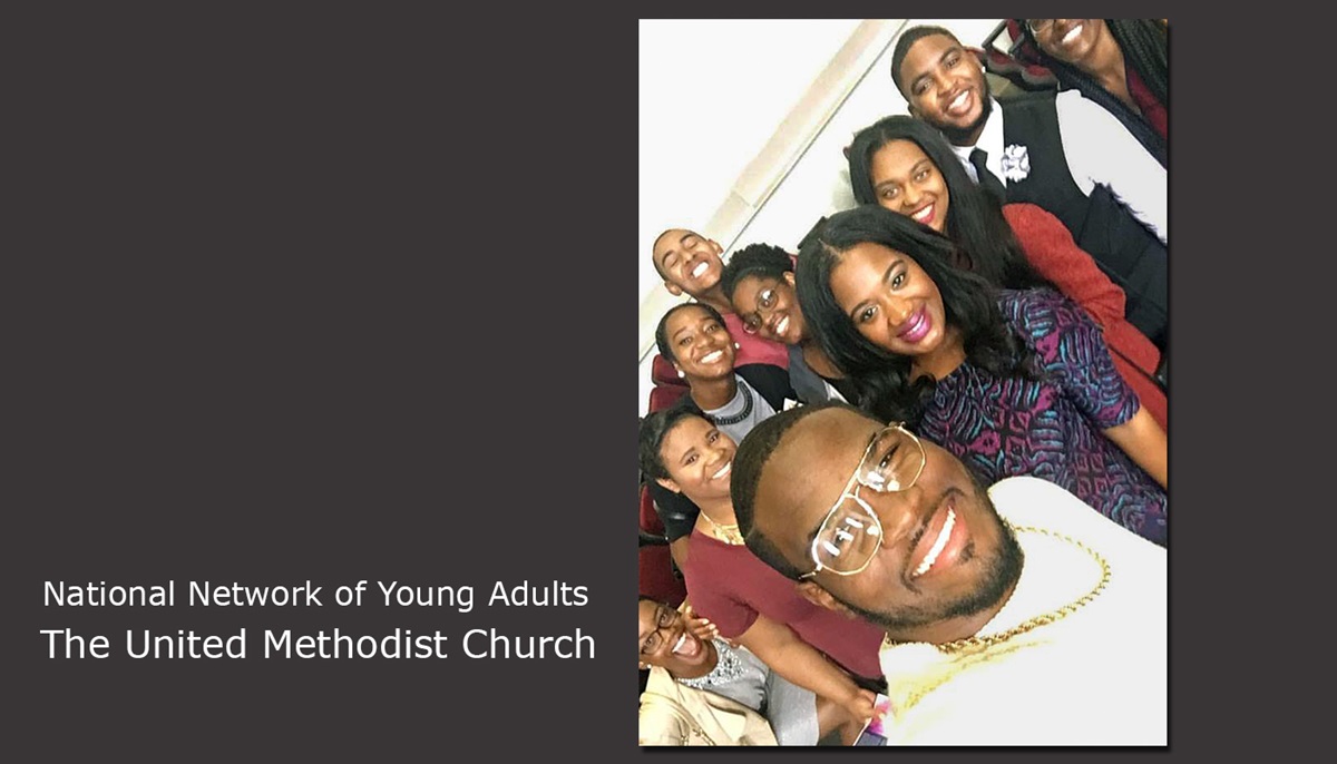 Students with the National Network of Young Adults pose for a selfie. The network finds mentors for young African-Americans interested in leadership in The United Methodist Church in the areas of ordained or lay ministry, social justice or academia. Photo courtesy of Nathalie N. Parker.