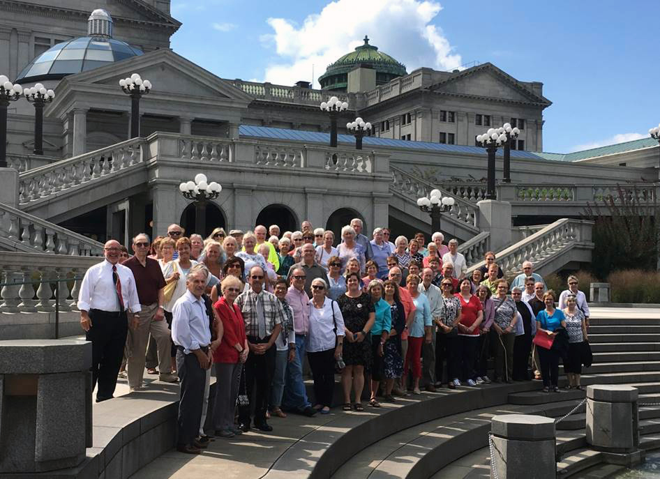 Members of Calvary United Methodist Church chartered two buses and rode to Pennsylvania Supreme Court to support Tina Brosius during her parole board hearing on Sept. 15. There were so many people, about half had to be turned away because the hearing room was full. 