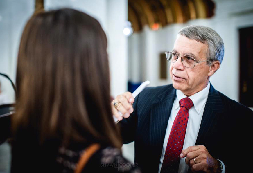 Stephen Grose, member of Calvary United Methodist Church and a retired litigator, represented Tina Brosius at her parole board hearing on Sept. 15. 