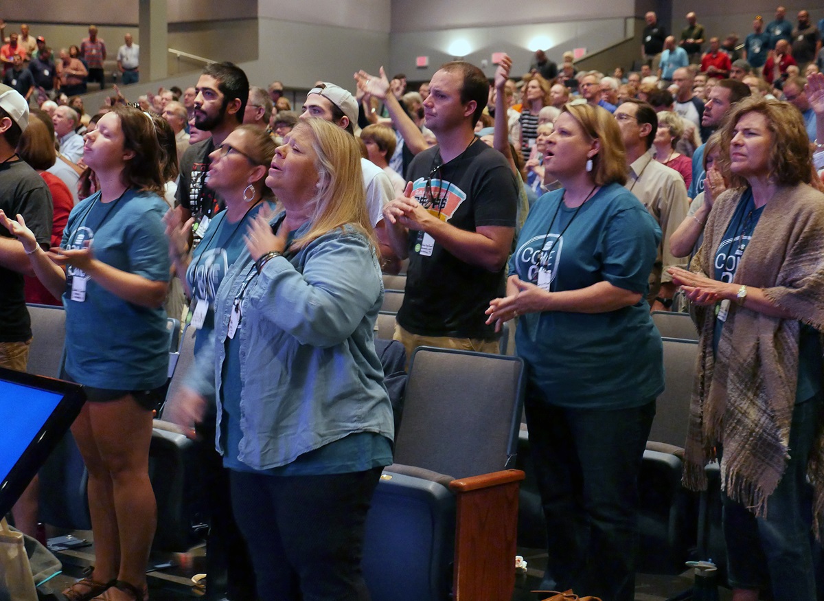 Some 1,500 United Methodists and other Christians in the Wesleyan family attended the New Room Conference on Sept. 20-22 in Franklin, Tenn. The gathering aims to teach practices that can lead to Christian revival. Photo by Heather Hahn, UMNS.