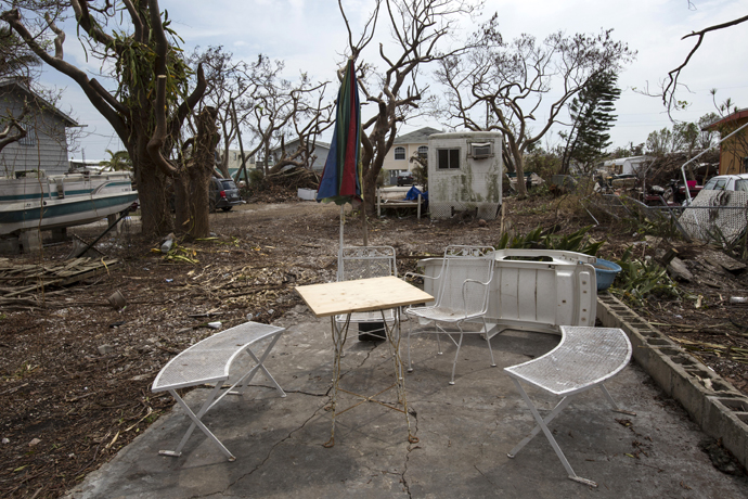 Scene from Goodland, Fla., located on the tip of Marco Island, following Hurricane Irma. Photo by Kathleen Barry, UMNS.