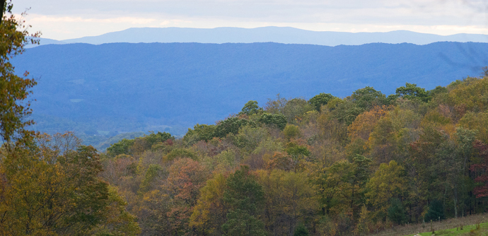 The Appalachian Trail overlooks the Shenandoah Valley near Pearisburg, Va. “The church is God’s house, but the A.T. is God’s masterpiece,” said Nick Houle. 