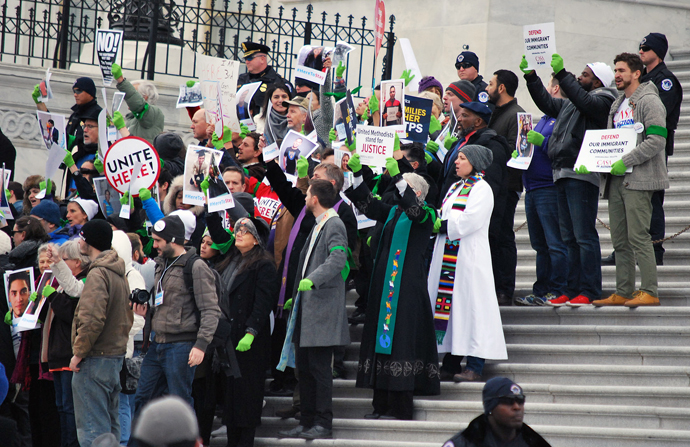 United Methodists are calling for the passage of a clean DREAM Act that offers a path to citizenship. The Trump administration announced in September that it is rescinding the protections for young immigrants under the Deferred Action for Childhood Arrivals. Photo by Tricia Bruckbauer, Church and Society.