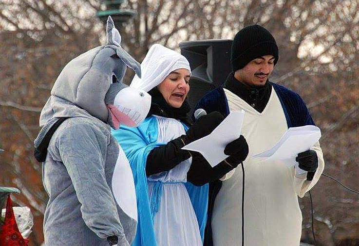 Chicago’s Logan Square Ecumenical Alliance, which includes Humboldt Park United Methodist Church, held a Las Posadas earlier in December. Behind the whimsy of the Christmas tradition is a serious message about the importance of welcoming. Photo courtesy of the Rev. Paula Cripps-Vallejo.
