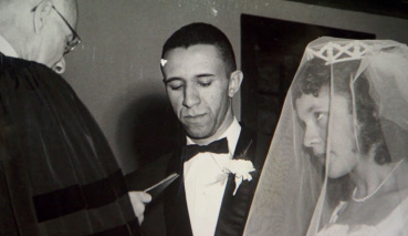 The Rev. Gilbert H. and Grace Caldwell on their wedding day in 1957. Photo courtesy of the Caldwells via CBS News.