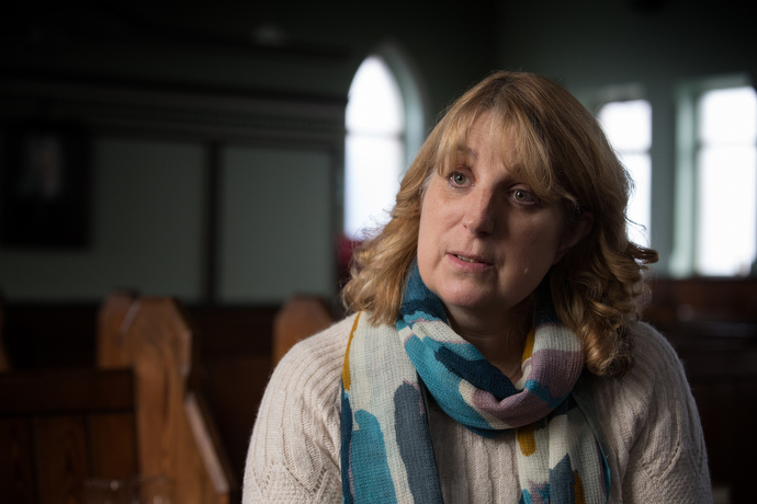 Jackie Conyers is manager of the twice-weekly community café at Wharton and Cleggs Lane Church and Community Centre. Photo by Mike DuBose, UMNS.