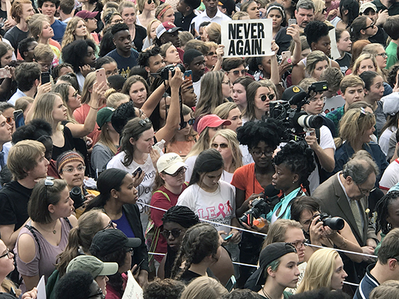 Thousands of students converged on the state capitol in Tallahassee, Florida, on Feb. 21. Chanting “Vote Them Out,” and carrying signs like “Enough is Enough,” the young people demanded change in gun laws that would prevent future school shootings. Among the protesters were students from Marjory Stoneman Douglas High School, the scene of the latest school shooting in Parkland, Florida. Photo by the Rev. Andy Oliver. 