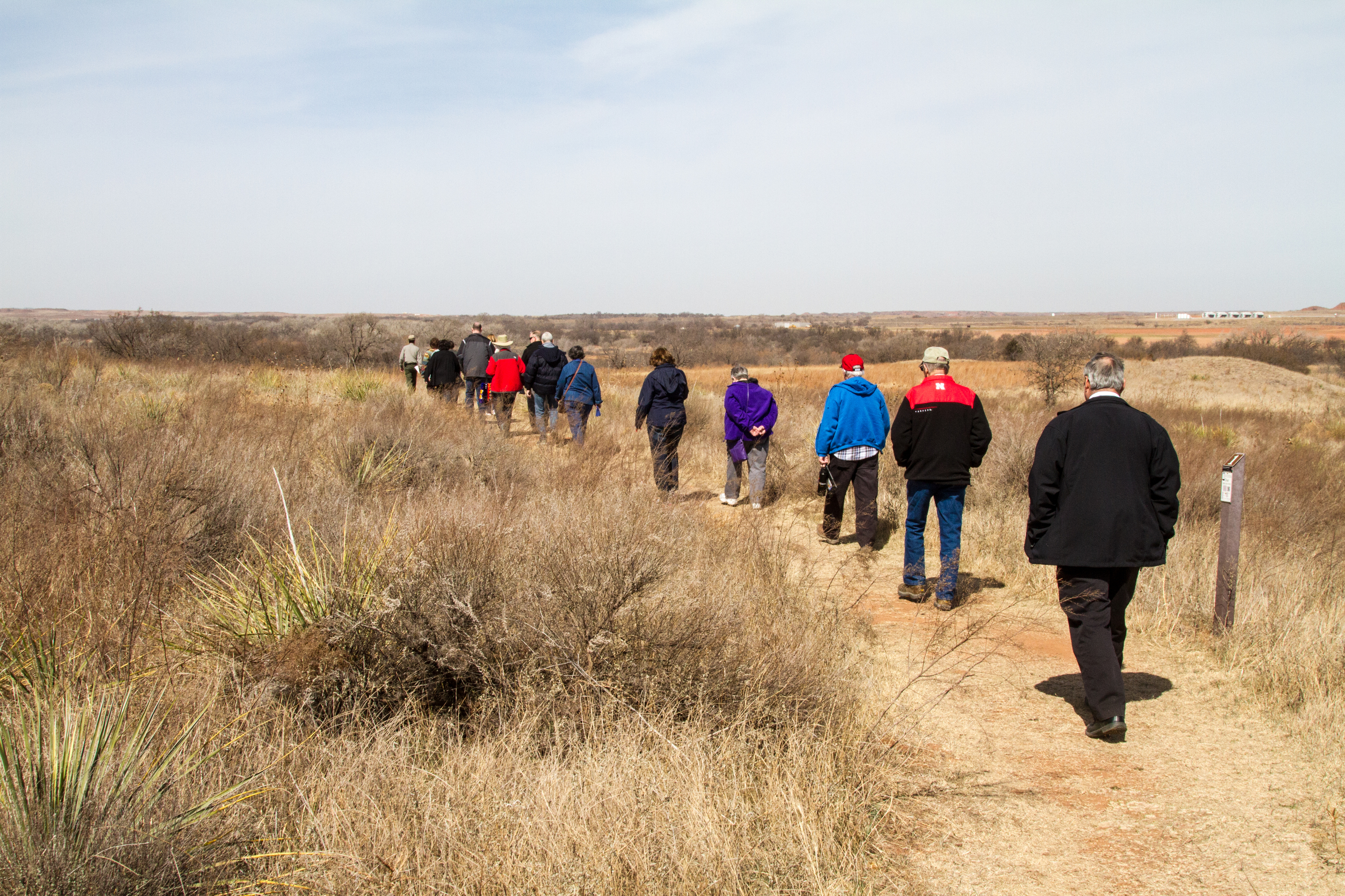 Participants in an immersion experience hosted by the Oklahoma Indian Missionary Conference visit the Washita Massacre site in Cheyenne, Okla., where Lt. Col. George Armstrong Custer led an 1868 attack against a Cheyenne encampment, killing 30 to 60 people. Photo by Ginny Underwood.