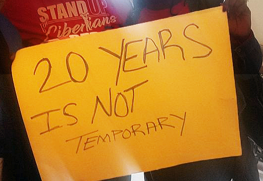 Liberians in the U.S. through a humanitarian program and their allies rallied in favor of a permanent pathway to citizenship at the Minnesota State capital. The rally was the day before President Donald Trump terminated the Deferred Enforced Departure for Liberia program effective March 31, 2019. Photo by Nelima Sitati-Munene.