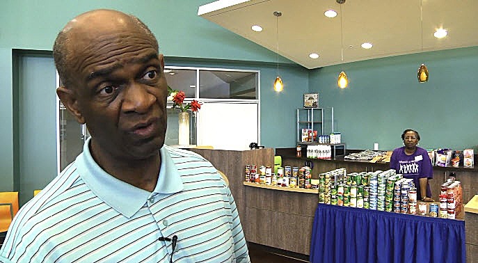 The Rev. Kirbyjon Caldwell from a Sept. 2017 interview at Windsor Village in Houston where the 18,000 member United Methodist church provided food, clothing and other help in response to Hurricane Harvey. Caldwell has recently been indicted by a federal grand jury on fraud and money laundering charges related to bond sales. He maintains his innocence and continues at the church. Screenshot from a a video produced by Brant Mills, Texas Conference.