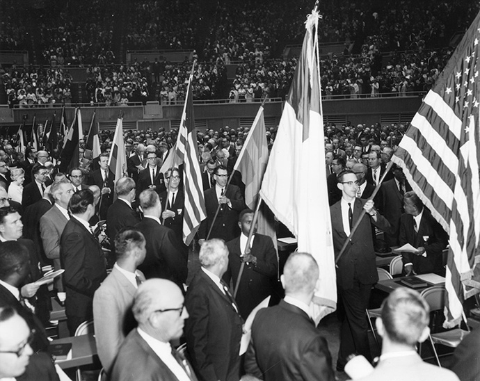 For many, the processional at the April 23, 1968, uniting service was a highlight of the Uniting Conference in Dallas. During the uniting service, the Methodist Church and Evangelical United Brethren Church officially joined to become The United Methodist Church. 