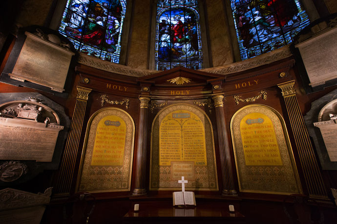 John Wesley's Communion Table is a central feature of Wesley's Chapel. Photo by Mike DuBose, UMNS.