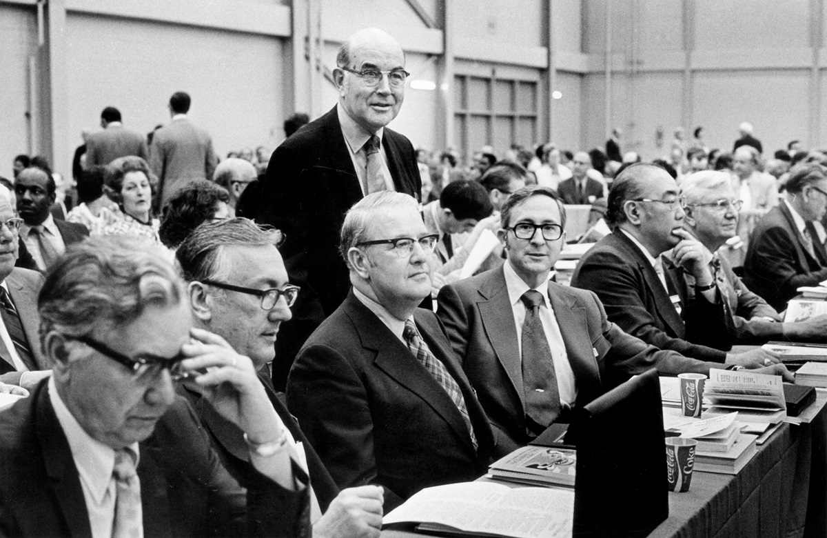 복음주의형제교회와 감리교회가 통합되어 연합감리교회로 출범한 지 4년 후인 1972년 총회에서 성정체성에 대한 최초의 공개적인 논쟁이  벌어졌다. 사진, 연합감리교회 교회역사보존위원회 제공.   